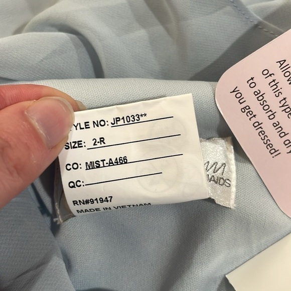 NWT Jenny Packham Ruffle Cold Shoulder Maxi Dress Mist JP1033 - Picture 4 of 10